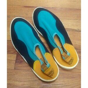 HARBOR LANDING Water Shoes Mens Size 10 Black Turquoise Blue Orange Boat Shoes